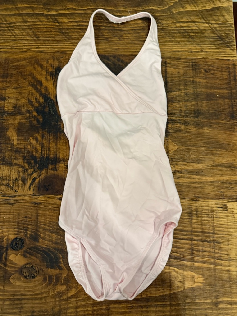 Light Pink Halter One-Piece Swimsuit for Women